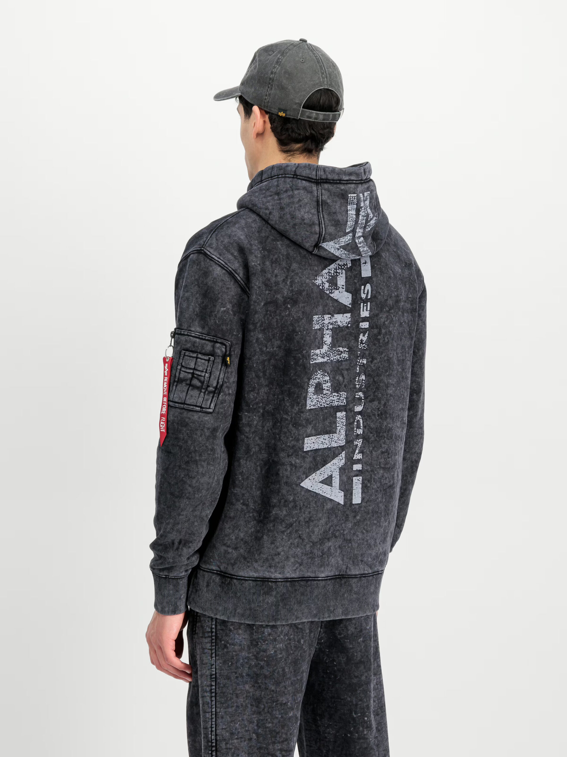 Alpha Industries - Back Print Hoodie Vintage