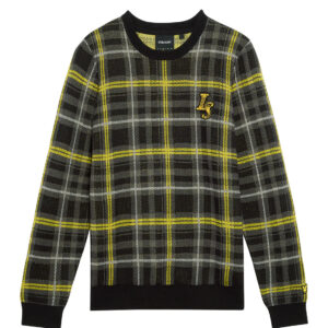 Lyle & Scott - Ribbed Jacquard Tartan Crew Neck Jumper