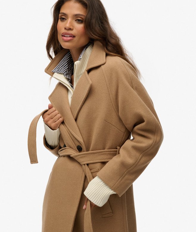 Superdry - Relaxed Long Wool Coat