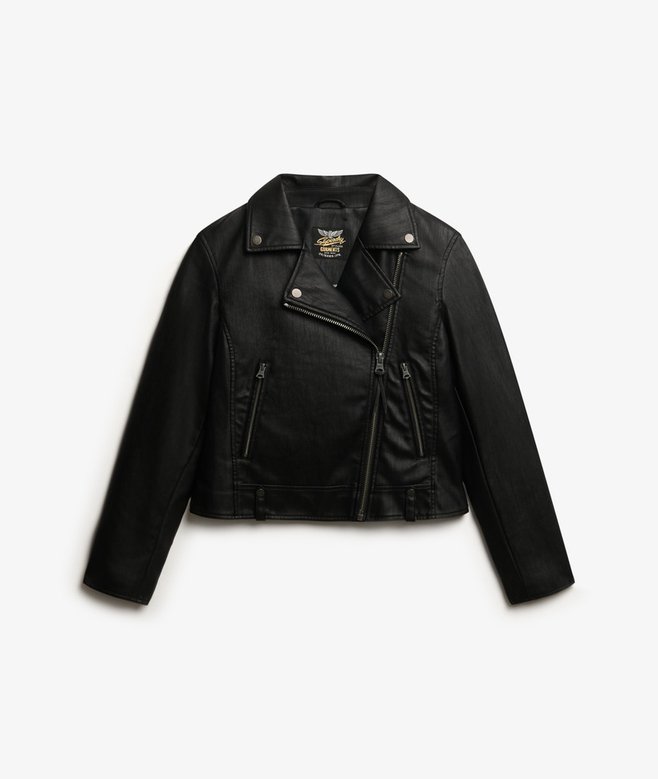 Superdry - Classic Faux Leather Biker Jacket - immagine 3