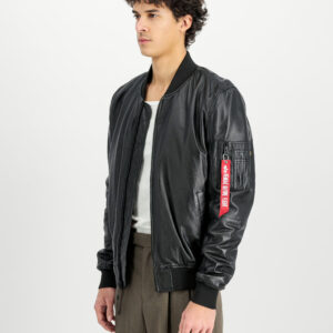 Alpha Industries - MA-1 Leather Slim Bomber Jacket