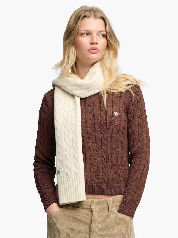 Superdry – Premium Cable Knit Scarf