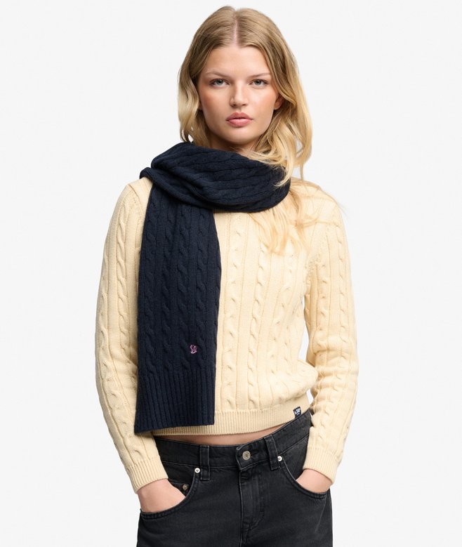 Superdry – Premium Cable Knit Scarf